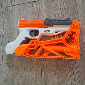 Nerf Sharpfire, orange with gray and white